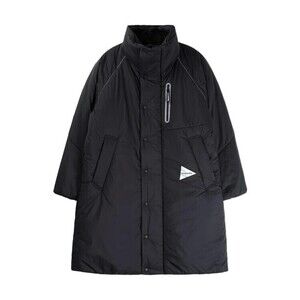 And Wander Oversized Black Padded Jacket With High Collar - NWT